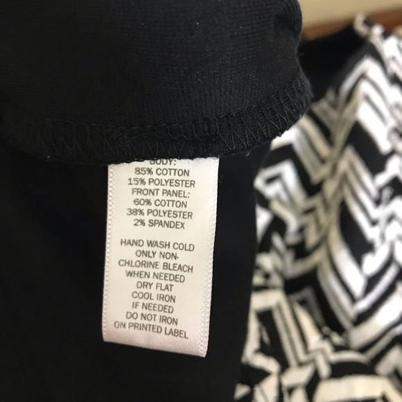 Loft Ann Taylor Top chevron black/white Sz XL - Picture 5 of 5